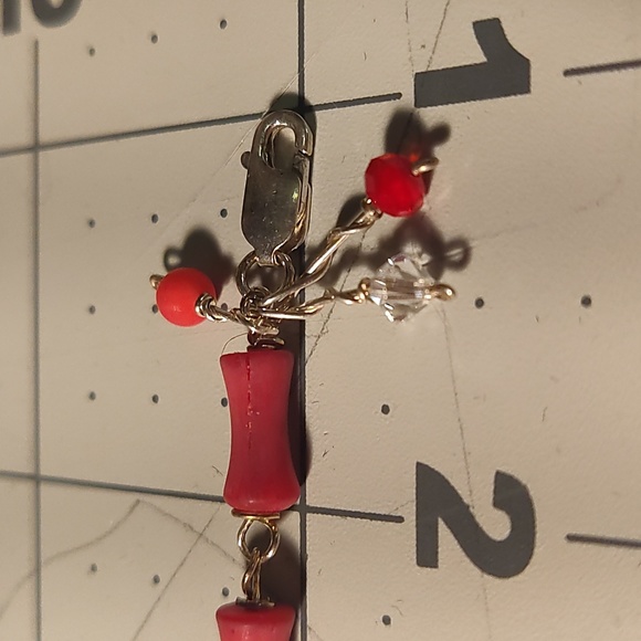 Bracelet,red coral,925 silver - Picture 5 of 5
